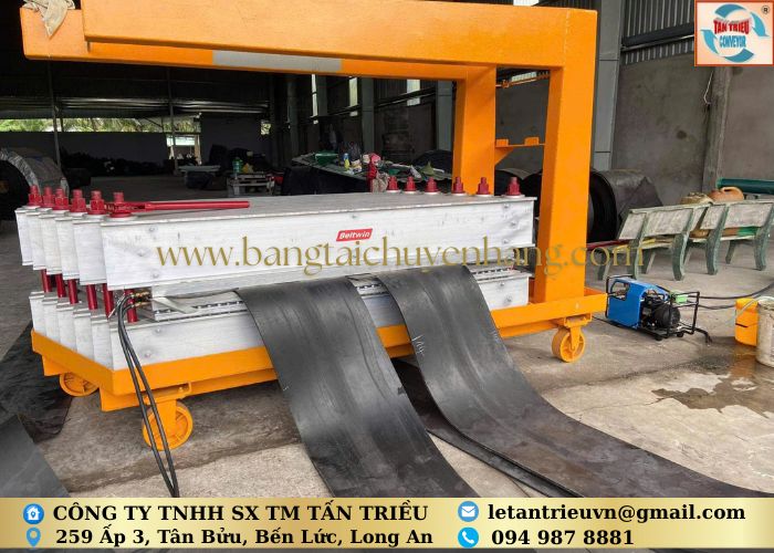 Máy dán dây băng tải cao su