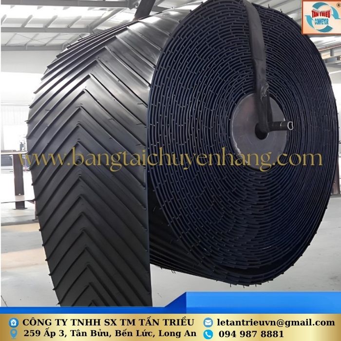 Dây băng tải cao su có gân