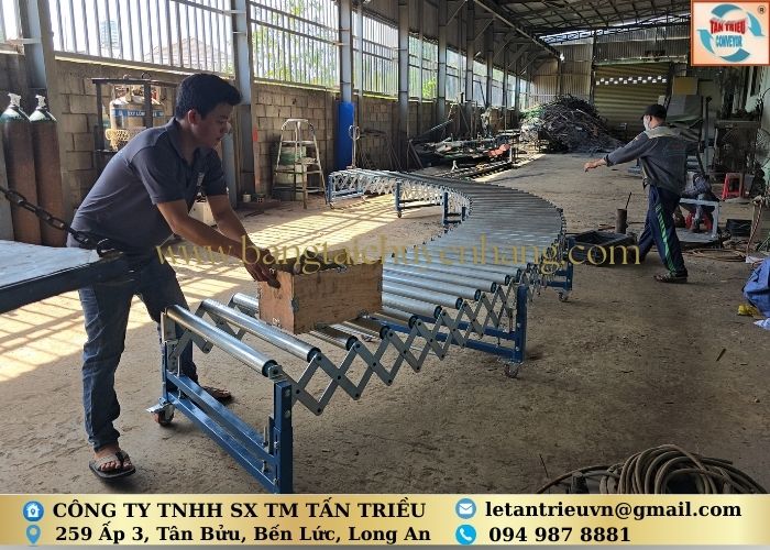 Băng tải con lăn xếp tự do