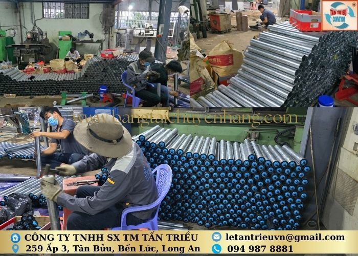 Gia công con lăn băng tải