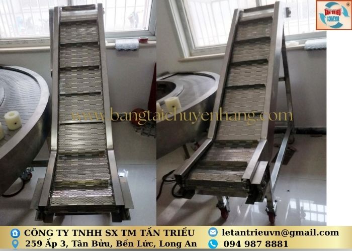 Băng Tải Lưới Dạng Xích Tải Inox