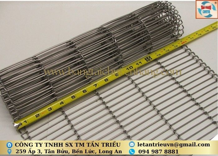 Lưới Băng Tải Inox Dạng Mắt Ngang