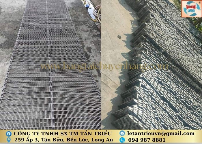 Lưới Băng Tải Dạng Mắt Cáo Thép Mạ Kẽm