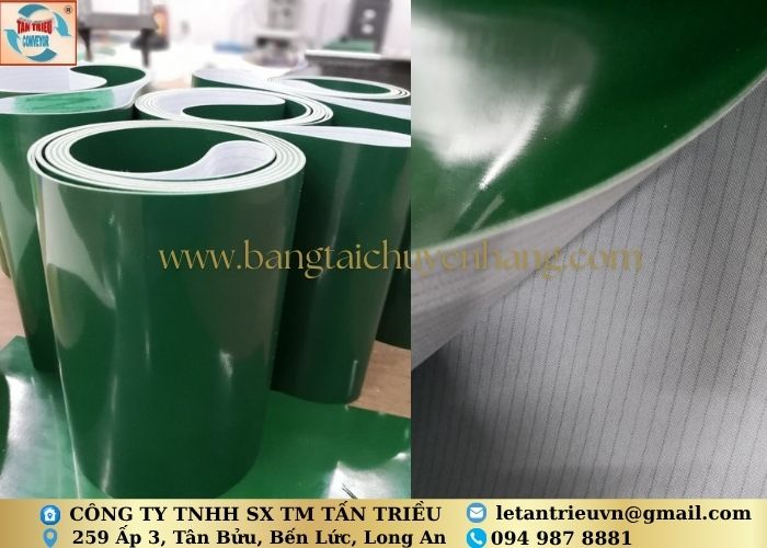 Băng Tải PVC Xanh Trơn