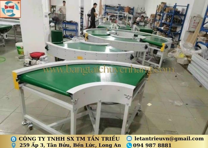 Băng tải pvc cong