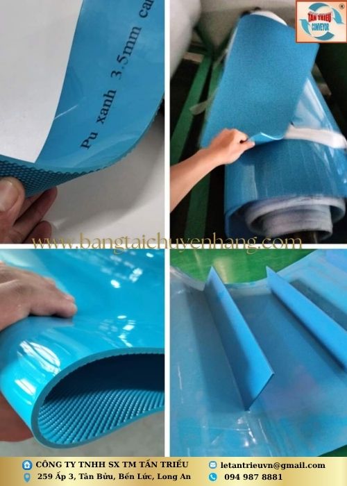 Dây băng tải PU có gờ