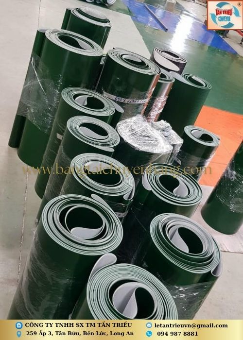Dây băng tải PVC xanh