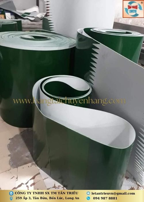 Dây băng tải PVC xanh