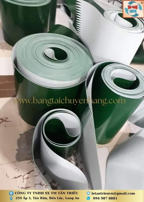 Dây băng tải PVC xanh