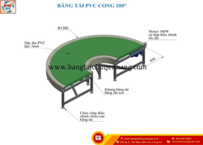 Băng Tải Góc Cong